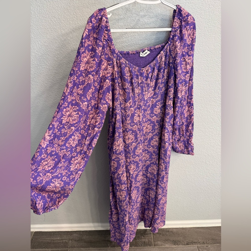 In Bloom Purple and Pink Floral Maternity Dress